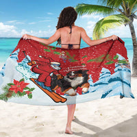 Switzerland Christmas Sarong Greater Swiss Mountain Dog Santa - Merry Xmas - Wonder Print Shop