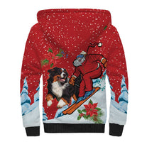 Switzerland Christmas Sherpa Hoodie Greater Swiss Mountain Dog Santa - Merry Xmas - Wonder Print Shop