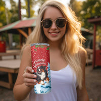 Switzerland Christmas Skinny Tumbler Greater Swiss Mountain Dog Santa - Merry Xmas - Wonder Print Shop