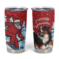 Switzerland Christmas Tumbler Cup Greater Swiss Mountain Dog Santa - Merry Xmas - Wonder Print Shop