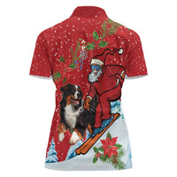 Switzerland Christmas Women Polo Shirt Greater Swiss Mountain Dog Santa - Merry Xmas - Wonder Print Shop