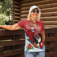 Switzerland Christmas Women Polo Shirt Greater Swiss Mountain Dog Santa - Merry Xmas - Wonder Print Shop