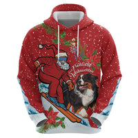 Switzerland Christmas Zip Hoodie Greater Swiss Mountain Dog Santa - Merry Xmas - Wonder Print Shop
