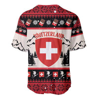 Switzerland Christmas Baseball Jersey Merry Swissmas - Coat Of Arms Style - Wonder Print Shop
