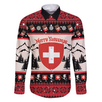Switzerland Christmas Family Matching Puletasi and Hawaiian Shirt Merry Swissmas - Coat Of Arms Style - Wonder Print Shop