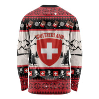 Switzerland Christmas Long Sleeve Shirt Merry Swissmas - Coat Of Arms Style - Wonder Print Shop