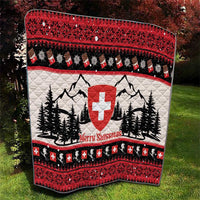Switzerland Christmas Quilt Merry Swissmas - Coat Of Arms Style - Wonder Print Shop