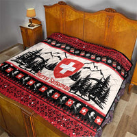 Switzerland Christmas Quilt Merry Swissmas - Coat Of Arms Style - Wonder Print Shop