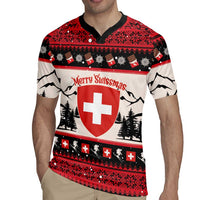 Switzerland Christmas Rugby Jersey Merry Swissmas - Coat Of Arms Style - Wonder Print Shop