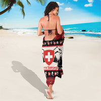 Switzerland Christmas Sarong Merry Swissmas - Coat Of Arms Style - Wonder Print Shop
