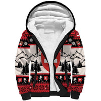Switzerland Christmas Sherpa Hoodie Merry Swissmas - Coat Of Arms Style - Wonder Print Shop