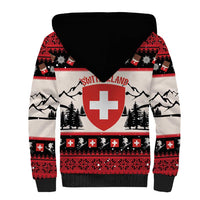 Switzerland Christmas Sherpa Hoodie Merry Swissmas - Coat Of Arms Style - Wonder Print Shop