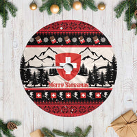 Switzerland Christmas Tree Skirt Merry Swissmas - Coat Of Arms Style - Wonder Print Shop