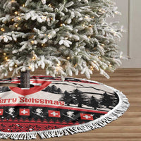 Switzerland Christmas Tree Skirt Merry Swissmas - Coat Of Arms Style - Wonder Print Shop