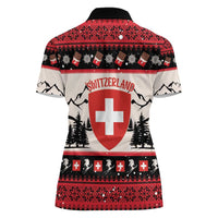 Switzerland Christmas Women Polo Shirt Merry Swissmas - Coat Of Arms Style - Wonder Print Shop