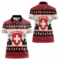 Switzerland Christmas Women Polo Shirt Merry Swissmas - Coat Of Arms Style - Wonder Print Shop