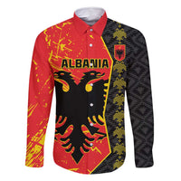 Albania Independence Day Family Matching Long Sleeve Bodycon Dress and Hawaiian Shirt Albanian Proud - Flag Color - Wonder Print Shop