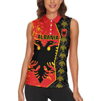 Albania Independence Day Women Sleeveless Polo Shirt Albanian Proud - Flag Color - Wonder Print Shop