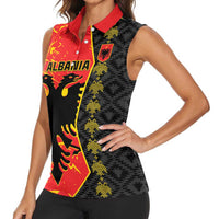 Albania Independence Day Women Sleeveless Polo Shirt Albanian Proud - Flag Color - Wonder Print Shop