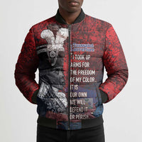 Personalized Toussaint Louverture Afro Haiti Bomber Puffer Jacket Haitian Father Grunge Style - Wonder Print Shop