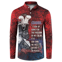 Personalized Toussaint Louverture Afro Haiti Button Sweatshirt Haitian Father Grunge Style
