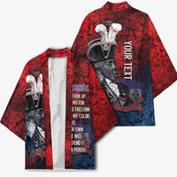 Personalized Toussaint Louverture Afro Haiti Kimono Haitian Father Grunge Style - Wonder Print Shop