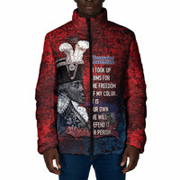 Personalized Toussaint Louverture Afro Haiti Padded Jacket Haitian Father Grunge Style - Wonder Print Shop