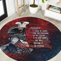 Toussaint Louverture Afro Haiti Round Carpet Haitian Father Grunge Style - Wonder Print Shop