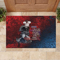 Toussaint Louverture Afro Haiti Rubber Doormat Haitian Father Grunge Style - Wonder Print Shop