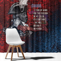 Toussaint Louverture Afro Haiti Window Curtain Haitian Father Grunge Style - Wonder Print Shop