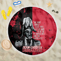 Jean-Jacques Dessalines Afro Haiti Beach Blanket Emperor Of First Empire Grunge Style - Wonder Print Shop