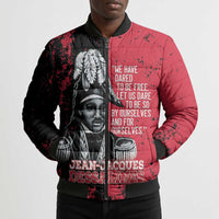 Personalized Jean-Jacques Dessalines Afro Haiti Bomber Puffer Jacket Emperor Of First Empire Grunge Style - Wonder Print Shop