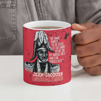 Personalized Jean-Jacques Dessalines Afro Haiti Ceramic Mug Emperor Of First Empire Grunge Style - Wonder Print Shop