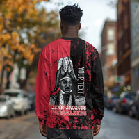 Personalized Jean-Jacques Dessalines Afro Haiti Long Sleeve Shirt Emperor Of First Empire Grunge Style - Wonder Print Shop