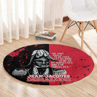 Jean-Jacques Dessalines Afro Haiti Round Carpet Emperor Of First Empire Grunge Style - Wonder Print Shop