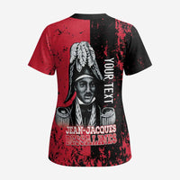 Personalized Jean-Jacques Dessalines Afro Haiti Scrub Top Emperor Of First Empire Grunge Style - Wonder Print Shop