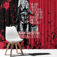 Jean-Jacques Dessalines Afro Haiti Window Curtain Emperor Of First Empire Grunge Style - Wonder Print Shop