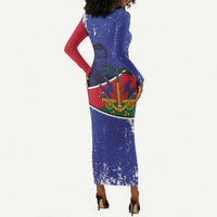 Republic of Haiti 1806-1820 Long Sleeve Bodycon Dress Alexandre Petion With Coat Of Arms - Wonder Print Shop