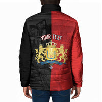 Personalized Kingdom of Haiti Padded Jacket Sans-Souci Palace Flag Style - Wonder Print Shop
