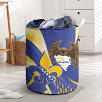 Bosnia and Herzegovina Independence Day Laundry Basket Zlatni Ljiljan Map With Eagle Proud