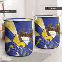 Bosnia and Herzegovina Independence Day Laundry Basket Zlatni Ljiljan Map With Eagle Proud