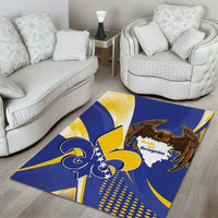 Bosnia and Herzegovina Independence Day Area Rug Zlatni Ljiljan Map With Eagle Proud