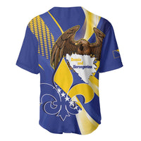 Bosnia and Herzegovina Independence Day Baseball Jersey Zlatni Ljiljan Map With Eagle Proud
