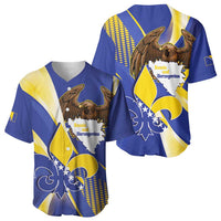 Bosnia and Herzegovina Independence Day Baseball Jersey Zlatni Ljiljan Map With Eagle Proud