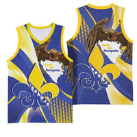 Bosnia and Herzegovina Independence Day Basketball Jersey Zlatni Ljiljan Map With Eagle Proud