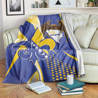 Bosnia and Herzegovina Independence Day Blanket Zlatni Ljiljan Map With Eagle Proud