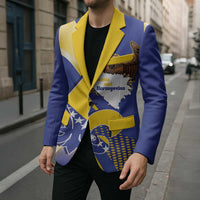 Bosnia and Herzegovina Independence Day Blazer Zlatni Ljiljan Map With Eagle Proud