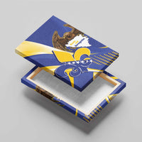 Bosnia and Herzegovina Independence Day Canvas Wall Art Zlatni Ljiljan Map With Eagle Proud