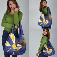 Bosnia and Herzegovina Independence Day Grocery Bag Zlatni Ljiljan Map With Eagle Proud