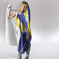 Bosnia and Herzegovina Independence Day Hooded Blanket Zlatni Ljiljan Map With Eagle Proud